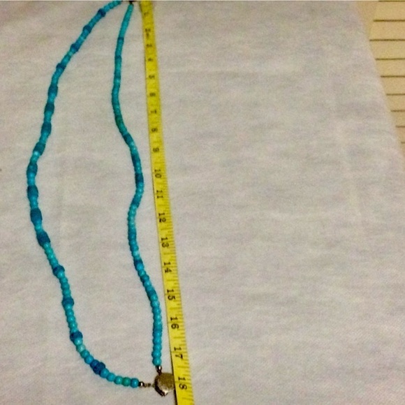 Karla Jordan Timeless Turquoise beaded Necklace cold to touch warm to the body - Picture 3 of 4